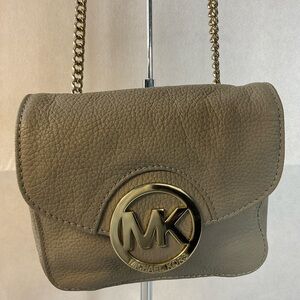 MICHAEL KORS Fulton Crossbody Gray Leather Bag